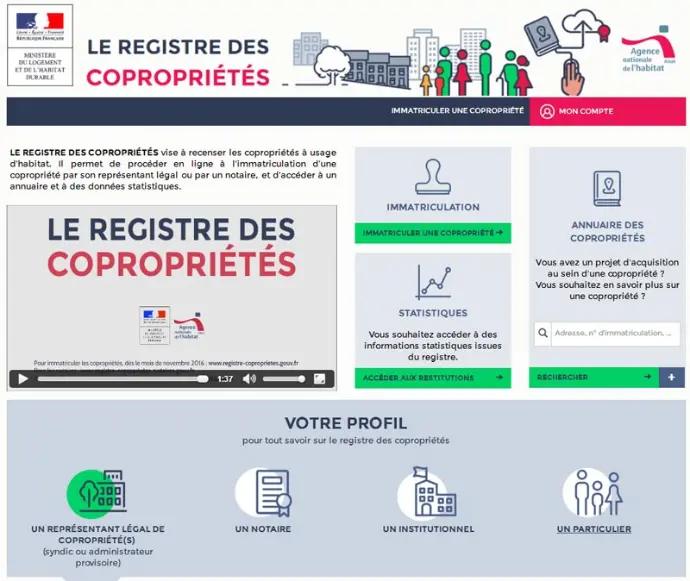 un registre de copropriété 